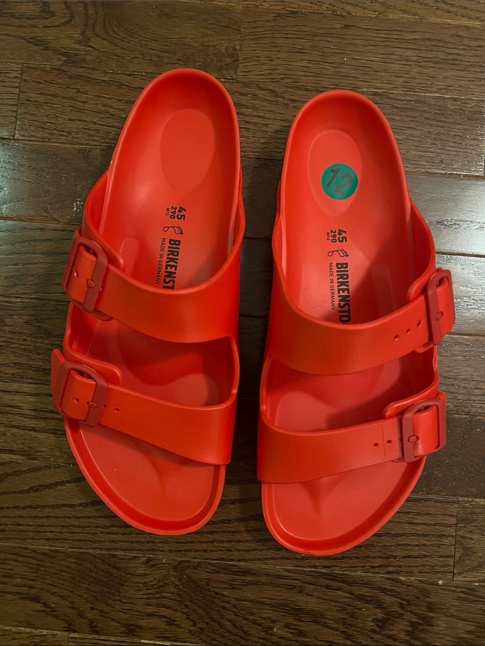 Birkenstock Kids Bright Red Two-Strap EVA Sandals